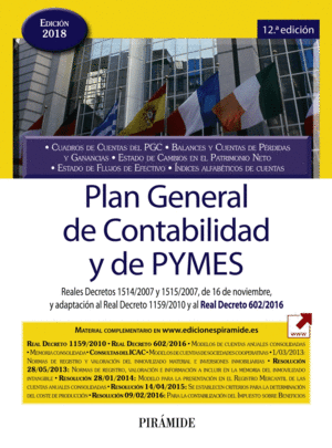 PLAN GENERAL DE CONTABILIDAD Y DE PYMES ED. 2018